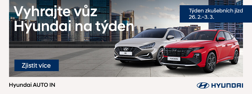 Vyhrajte vůz Hyundai na týden!