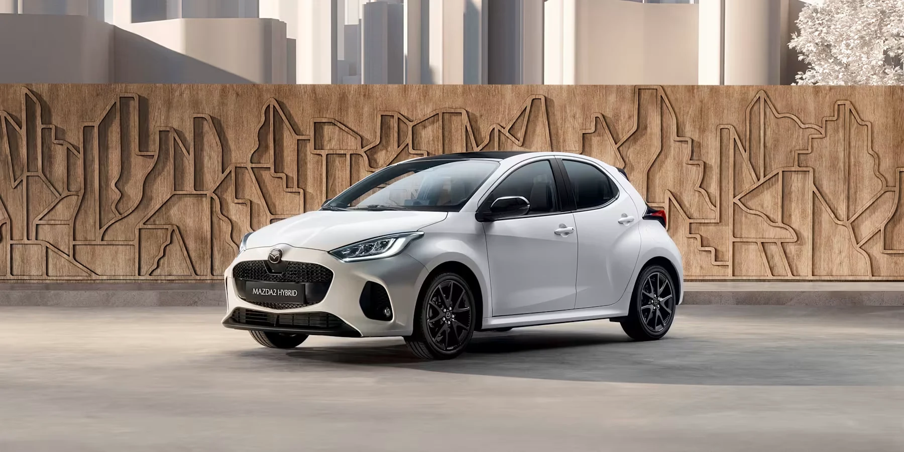 Mazda2 v bílé barvě banner