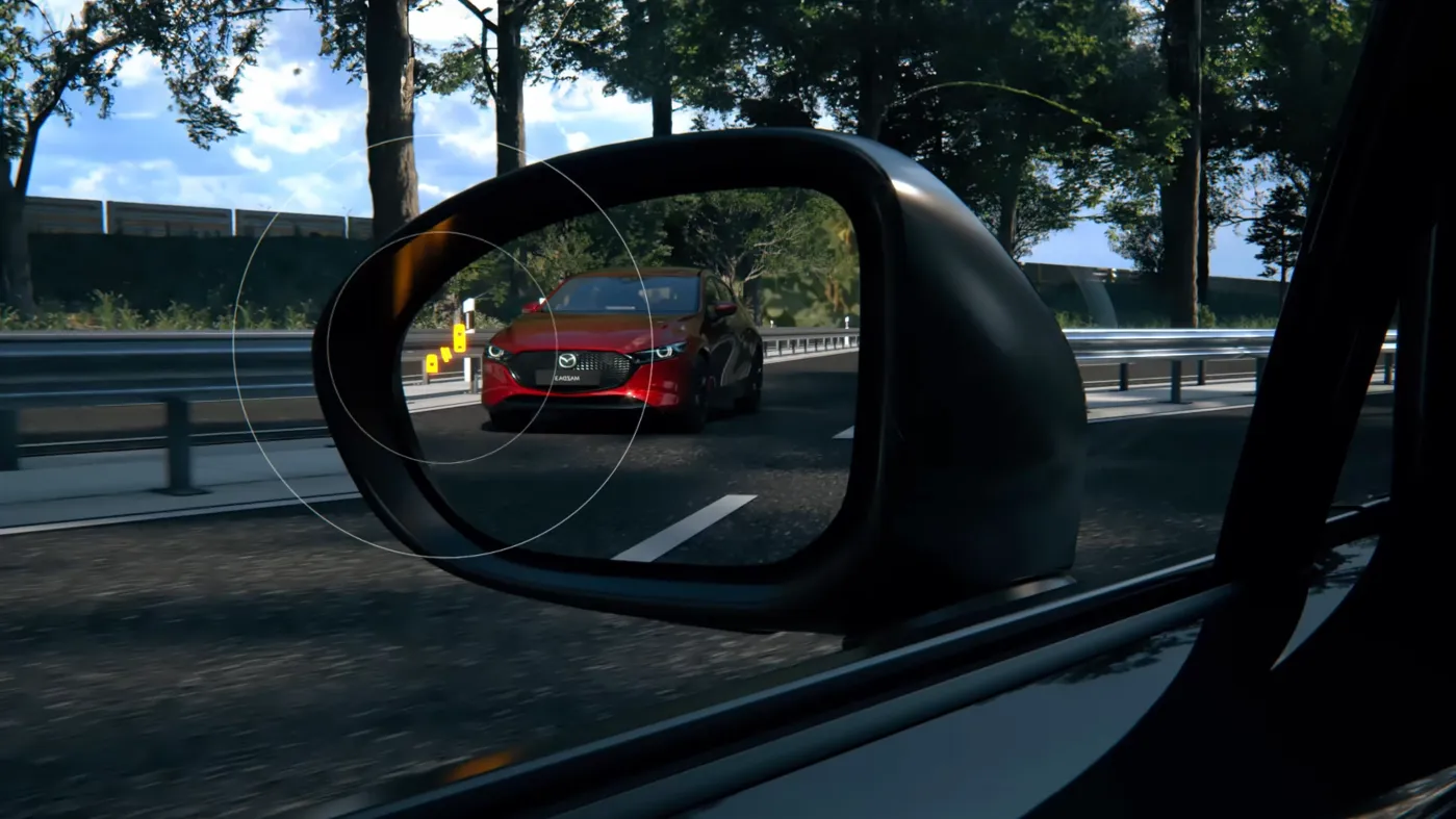 Mazda MX-5 sledování mrtvých úhlů